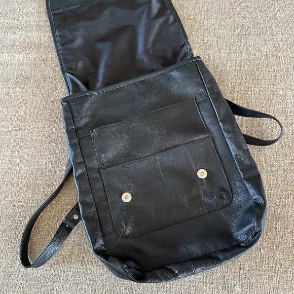 Genuine Leather Backpack/Cross Body Purse Bag - Picture 5 of 7